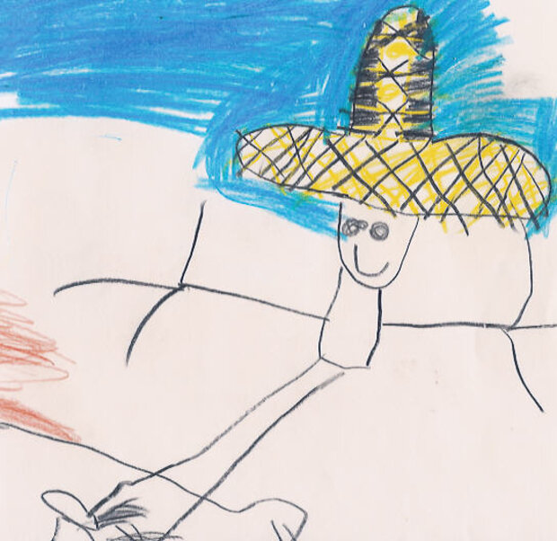 Tegnet af Halfdan (måske) 5 år 